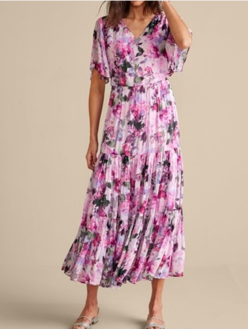 SOFT SURROUNDINGS Santhia Floral Maxi Dress Size Large